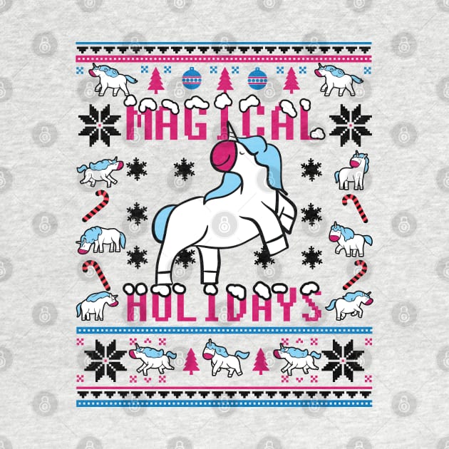 Funny Unicorn Lover Ugly Christmas Sweater by KsuAnn